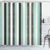 Ambesonne Retro Shower Curtain, Classical Vertical Stripes Pattern Texture Image Old Fashioned Display Artwork, Cloth Fabric Bathroom Decor Set with Hooks, 69" W x 70" L, Almond Green view 1