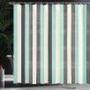Ambesonne Retro Shower Curtain, Classical Vertical Stripes Pattern Texture Image Old Fashioned Display Artwork, Cloth Fabric Bathroom Decor Set with Hooks, 69" W x 70" L, Almond Green view 3