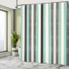 Ambesonne Retro Shower Curtain, Classical Vertical Stripes Pattern Texture Image Old Fashioned Display Artwork, Cloth Fabric Bathroom Decor Set with Hooks, 69" W x 70" L, Almond Green view 4