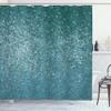 Ambesonne Geometric Shower Curtain, Small Dot Tiles Shape Simple Classical Creative Design, Cloth Fabric Bathroom Decor Set with Hooks, 69" W x 70" L, Teal White view 1