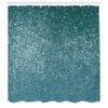 Ambesonne Geometric Shower Curtain, Small Dot Tiles Shape Simple Classical Creative Design, Cloth Fabric Bathroom Decor Set with Hooks, 69" W x 70" L, Teal White view 2