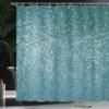 Ambesonne Geometric Shower Curtain, Small Dot Tiles Shape Simple Classical Creative Design, Cloth Fabric Bathroom Decor Set with Hooks, 69" W x 70" L, Teal White view 3