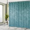Ambesonne Geometric Shower Curtain, Small Dot Tiles Shape Simple Classical Creative Design, Cloth Fabric Bathroom Decor Set with Hooks, 69" W x 70" L, Teal White view 4