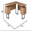 Monarch Specialties I 7612 Computer Desk, Home Office, Corner, Left, Right Set-up, Storage Drawers, 70" L, L Shape, Work, Laptop, Metal, Laminate, Brown, Black view 3