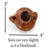 Biblical Herodian Clay Oil Lamp Authentic Glazed Replica from The Time of Jesus in Jerusalem - Handmade Holy Land Christian Faith Gift view 2