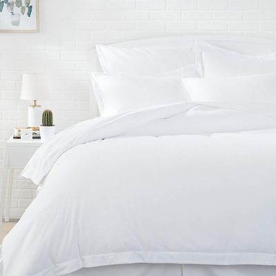 1 Pcs Light-Weight Cotton Comforter Bedding Set with Pillow Sham Goose Down-Alternative 500 GSM Premium Quality Comforter Set Oversized Queen, White