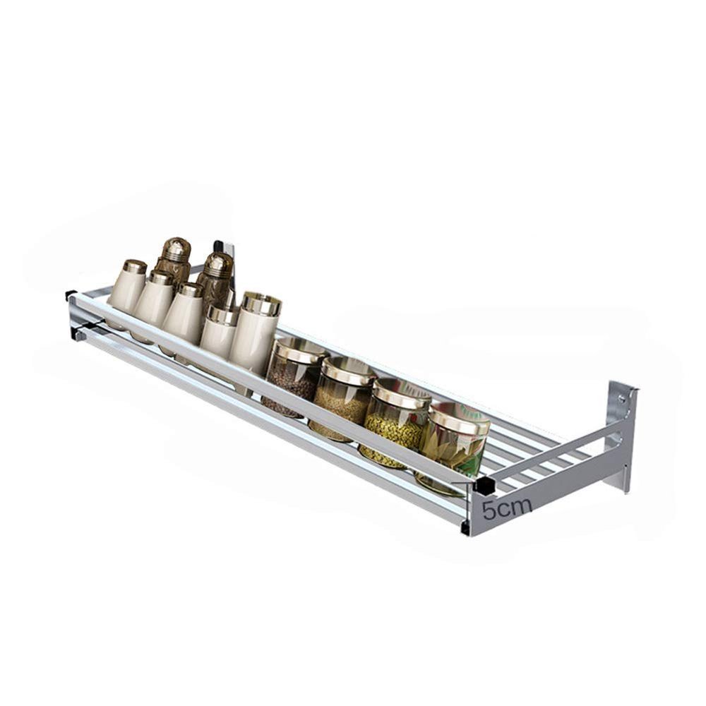 Self Adhesive Kitchen Spice Rack - Handy Spice Organizer - Stainless Steel-15x60cm
