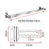 Self Adhesive Kitchen Spice Rack - Handy Spice Organizer - Stainless Steel-15x60cm view 3