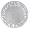 Topotdor Round Kids Play Rug Alphabet Nursery Area Rug Extra Large Soft Crawling Play Mat for Children Toddlers Bedroom (40 inch, Grey) view 1
