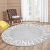 Topotdor Round Kids Play Rug Alphabet Nursery Area Rug Extra Large Soft Crawling Play Mat for Children Toddlers Bedroom (40 inch, Grey) view 2