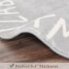 Topotdor Round Kids Play Rug Alphabet Nursery Area Rug Extra Large Soft Crawling Play Mat for Children Toddlers Bedroom (40 inch, Grey) view 3