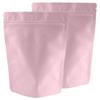 QQ Studio 100 Matte/Glossy Flat/Stand-Up Pouch w/Hang-Hole Aluminum Mylar Foil Heat/ReSealable Food Pouch (6.25" x 9", Matte Pink Standup Bag) view 1