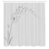 Ambesonne Music Shower Curtain, Flying Dandelions Notes Summer Spring Meadow Silhouette Softness Simple Print, Cloth Fabric Bathroom Decor Set with Hooks, 69" W x 75" L, Pale Grey view 2
