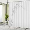 Ambesonne Music Shower Curtain, Flying Dandelions Notes Summer Spring Meadow Silhouette Softness Simple Print, Cloth Fabric Bathroom Decor Set with Hooks, 69" W x 75" L, Pale Grey view 4