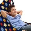 Lunarable Universe Lounger Chair Bag, Planets of Solar System Like Earth Jupiter Saturn Mars and Venus Blurry Look, High Capacity Storage with Handle Container, Lounger Size, Navy Blue view 1