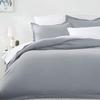 1 Pcs Light-Weight Cotton Comforter Bedding Set with Pillow Sham Goose Down-Alternative 500 GSM Premium Quality Comforter Set Oversized Queen, Dark Grey view 1