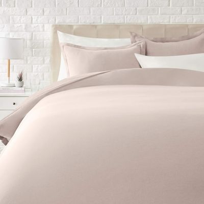 1 Pcs Light-Weight Cotton Comforter Bedding Set with Pillow Sham Goose Down-Alternative 500 GSM Premium Quality Comforter Set Oversized Queen, Blush