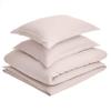 1 Pcs Light-Weight Cotton Comforter Bedding Set with Pillow Sham Goose Down-Alternative 500 GSM Premium Quality Comforter Set Oversized Queen, Blush view 2