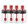 4PCS Glass Seasoning Jar, Spoon and Lid 2 in 1 Design, Transparent Empty Spice Container with Sealed Lid, Spice/herb for Kitchen view 1