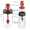 4PCS Glass Seasoning Jar, Spoon and Lid 2 in 1 Design, Transparent Empty Spice Container with Sealed Lid, Spice/herb for Kitchen view 2