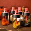 4PCS Glass Seasoning Jar, Spoon and Lid 2 in 1 Design, Transparent Empty Spice Container with Sealed Lid, Spice/herb for Kitchen view 4