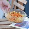 OBR KING Glass Salad Bowl Set of 3 Phnom Penh Mixing Bowls Irregular Shape Serving Containers for Kitchen Prep Fruit Pasta Popcorn and Snack view 2