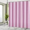 Ambesonne Stripes Shower Curtain, Little Stars in Circles Pink Hearts Polka Dots on Dark Backdrop, Cloth Fabric Bathroom Decor Set with Hooks, 69" W x 75" L, Blush view 4