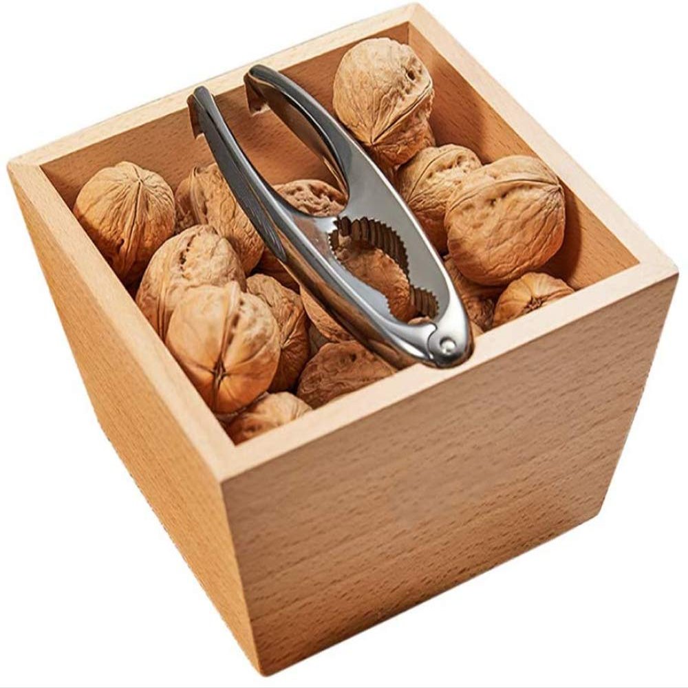 Nutcracker Nutcracker Nut Tong Walnuts, With Exquisite Wood Organizer, Durable Alloy, Mechanical Peeling Machine, For Walnuts, Hazelnuts, Almonds, Pecans Etc.