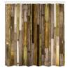 Ambesonne Wooden Print Shower Curtain, Brown Old Hardwood Floor Plank Grunge Lodge Garage Natural Rural Graphic, Cloth Fabric Bathroom Decor Set with Hooks, 69" W x 84" L, Caramel Camel view 2