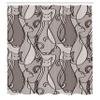 Ambesonne Cat Shower Curtain, Colorful Kittens Domestic Contour Geometric Design, Cloth Fabric Bathroom Decor Set with Hooks, 69" W x 75" L, Warm Taupe view 2