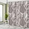 Ambesonne Cat Shower Curtain, Colorful Kittens Domestic Contour Geometric Design, Cloth Fabric Bathroom Decor Set with Hooks, 69" W x 75" L, Warm Taupe view 4
