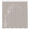 Ambesonne Music Shower Curtain, Flying Dandelions Notes Summer Spring Meadow Silhouette Softness Simple Print, Cloth Fabric Bathroom Decor Set with Hooks, 69" W x 70" L, Pale Sepia view 2