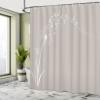 Ambesonne Music Shower Curtain, Flying Dandelions Notes Summer Spring Meadow Silhouette Softness Simple Print, Cloth Fabric Bathroom Decor Set with Hooks, 69" W x 70" L, Pale Sepia view 4