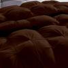 100% Cotton Pinch Pleated Comforter with 2 Pillow,500 GSM Pinch Pleat Baffle Box Design Comforter(Queen/Full- Brown) view 3