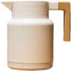 Thermos coffee pots stainless steel, thermos, high capacity, vacuum insulation, wooden handle high quality, for hot and cold tea coffee, kitchen, office -white||1.3L view 1