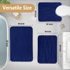 Buganda Memory Foam Toilet Rugs U-Shaped 24x20, Ultra Soft and Absorbent Bathroom Rugs, Non-Slip Toilet Bath Mat, Machine Wash Dry, Contour Bath Rugs for Toilet Base, Navy view 2