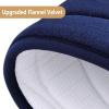 Buganda Memory Foam Toilet Rugs U-Shaped 24x20, Ultra Soft and Absorbent Bathroom Rugs, Non-Slip Toilet Bath Mat, Machine Wash Dry, Contour Bath Rugs for Toilet Base, Navy view 3