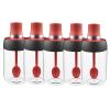 5PCS Glass Seasoning Jar, Spoon and Lid 2 in 1 Design, Transparent Empty Spice Container With Sealed Lid, Spice/herb For Kitchen view 1