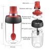 5PCS Glass Seasoning Jar, Spoon and Lid 2 in 1 Design, Transparent Empty Spice Container With Sealed Lid, Spice/herb For Kitchen view 2