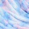 Cozomiz Reversible Faux Fur Sherpa Rainbow Throw Blanket Soft Fluffy Plush Shaggy Gradient Multi-Color Bed Throw Home Decor Cozy Warm 50" x 62" Inch Blue 2 view 4