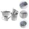 4pcs Creative Iron Flower Vase Modern Artistic Flower Bucket for Home Decor Includes Designs for Desktop Storage Stylish Decorative Pots view 3