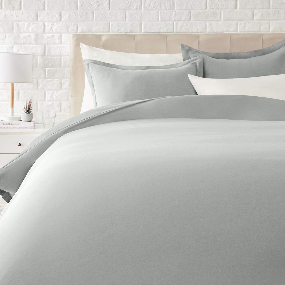1 Pcs Light-Weight Cotton Comforter Bedding Set with Pillow Sham Goose Down-Alternative 500 GSM Premium Quality Comforter Set Oversized Queen, Stone