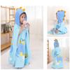 TONWHAR Kids Bath/Pool/Beach Hooded Poncho Towel-Cartoon Animal Pattern Cotton Beach Towel for Baby and Kids (New Dinosaur, 1-4 Years/Height:33.4"-43.3") view 2