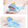 TONWHAR Kids Bath/Pool/Beach Hooded Poncho Towel-Cartoon Animal Pattern Cotton Beach Towel for Baby and Kids (New Dinosaur, 1-4 Years/Height:33.4"-43.3") view 3