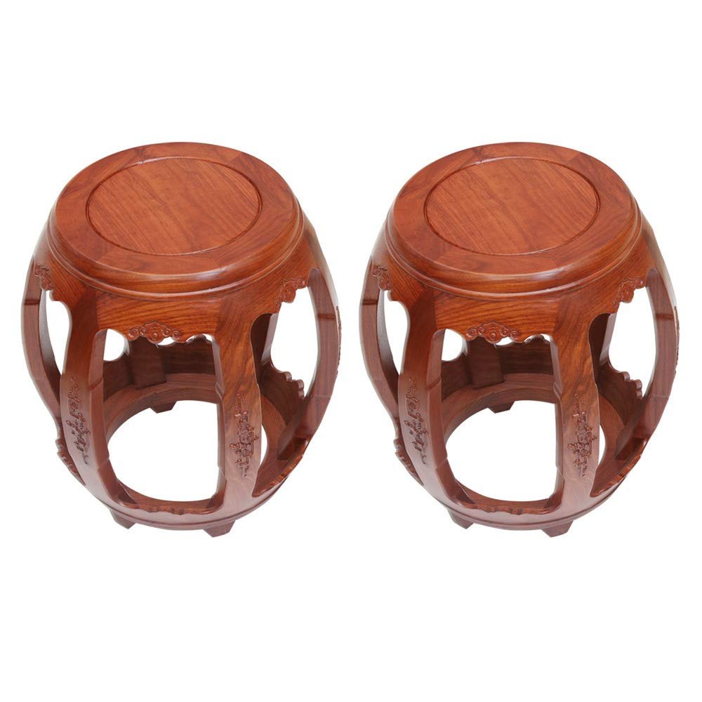 2PCS Bar Stool, Antique Chinese Home Dining Stool, Living Room Carved Stool, Rosewood Coffee Table Stool, Bench, Guzheng Stool, Drum Pier/A / 2944.5