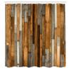 Ambesonne Wooden Print Shower Curtain, Brown Old Hardwood Floor Plank Grunge Lodge Garage Natural Rural Graphic, Cloth Fabric Bathroom Decor Set with Hooks, 69" W x 75" L, Dark Khaki view 2