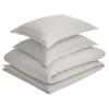 1 Pcs Light-Weight Cotton Comforter Bedding Set with Pillow Sham Goose Down-Alternative 500 GSM Premium Quality Comforter Set Oversized Queen, Silver view 2