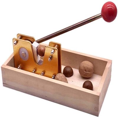 Nutcracker walnuts, nutcracker wood, nutcracker, nutcracker walnuts opener, manual high-performance nutcracker with wooden base, for hazelnuts, brazil nuts, almonds, pecans-B