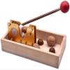Nutcracker walnuts, nutcracker wood, nutcracker, nutcracker walnuts opener, manual high-performance nutcracker with wooden base, for hazelnuts, brazil nuts, almonds, pecans-B view 1