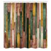 Ambesonne Wooden Print Shower Curtain, Brown Old Hardwood Floor Plank Grunge Lodge Garage Natural Rural Graphic, Cloth Fabric Bathroom Decor Set with Hooks, 69" W x 84" L, Pale Redwood view 2